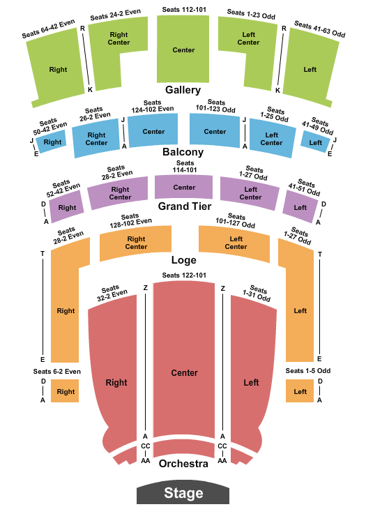 Orpheum Theatre The Nutcracker Seating Chart